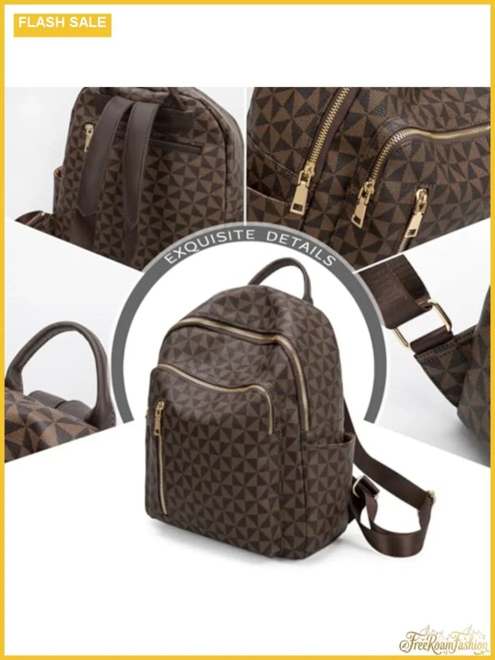 PU Leather Women's Anti-Theft Laptop Backpack Purse Convertible Travel